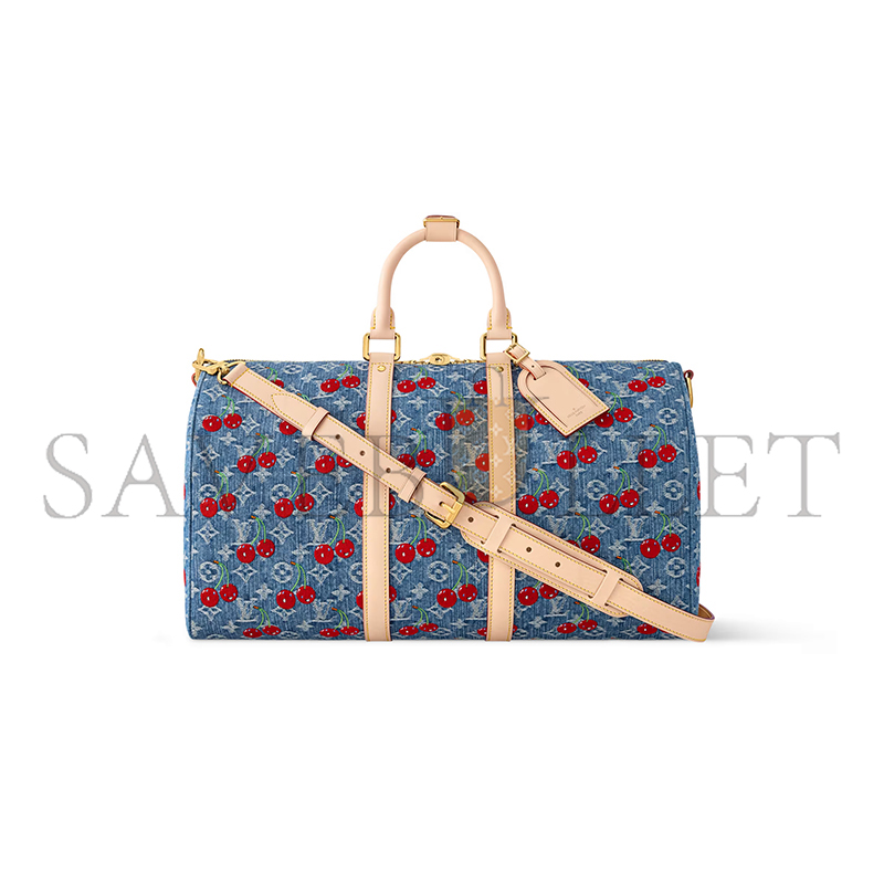 LOUIS VUITTON MURAKAMI DENIM LV X TM KEEPALL BANDOULIÈRE 45 M13875 (45*27*20cm)